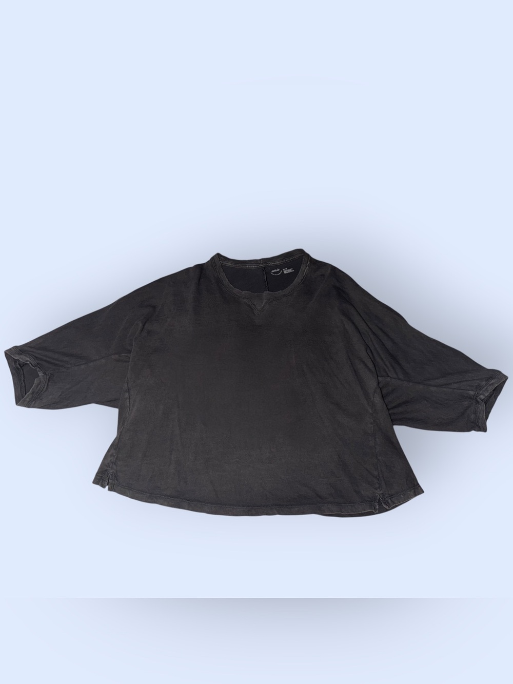 Aerie Dark Grey Oversized Crewneck Top